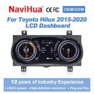 NaviHua - Ventes chaudes - Tableau de bord LCD pour voiture - Système Linux - Combiné d'instruments numérique - Compteur de vitesse automatique - Cockpit pour Toyota Hilux/Fortuner 2015-2020 - Product Image 1