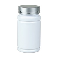 Bouteille en plastique HDPE pour médicaments, poudres, comprimés, capsules, scellée, résistante à la lumière, blanche, à large ouverture, sérigraphiée