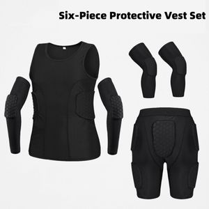 Pedidos Mistos Personalizável Homem Acolchoado Compressão Protetora Camiseta Protetora de Costelas Peito Para Futebol Paintball - Product Image 2