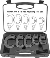 Kit de 5 outils de réglage de biellettes de direction pour systèmes de liaison de direction, comprenant clés d'alignement pour manchons et bras Pitman