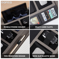 Porte-documents de luxe personnalisé avec logo, multifonctionnel, en tissu Oxford et cuir PU, pour le bureau