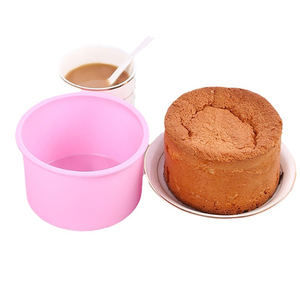 พิมพ์เค้กซิลิโคนทรงกลมขนาด 4 นิ้ว - พิมพ์ซิลิโคนสำหรับอบ<span class=keywords><strong>เค้ก</strong></span> ถอดออกง่าย สำหรับ<span class=keywords><strong>เค้ก</strong></span>ชั้น <span class=keywords><strong>เค้ก</strong></span>ชีส <span class=keywords><strong>เค้ก</strong></span><span class=keywords><strong>เรนโบว์</strong></span> และเค้กชิฟฟอน - Product Image 4