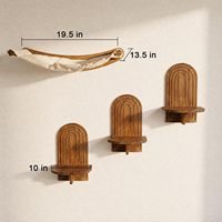Ensemble d'étagères murales en bois pour chat, hamac pour chat fait à la main, marches flottantes, meubles muraux personnalisés pour chat d'intérieur