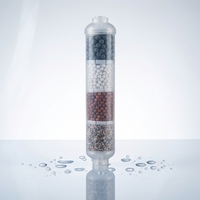 Kartrid Filter Air Mineral Alkali T33 Inline dengan Bola Mineral Multi-Lapisan untuk Pemurni Air RO