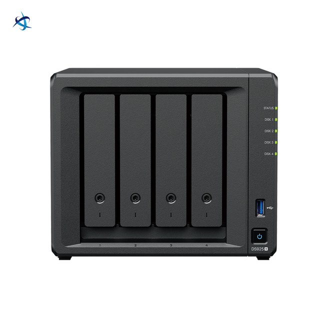 DS925+ 4-Bay NAS AMD Ryzen V1500B Quad Core 4GB ECC Dual 2.5GbE M.2 NVMe Cache Expandable Storage for SMB & Department