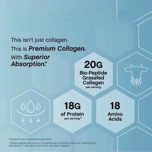 Poudre de collagène de bœuf nourri à l'herbe, enrichie en <span class=keywords><strong>18</strong></span> acides aminés essentiels, complément protéiné de qualité supérieure pour adultes - Product Image 3