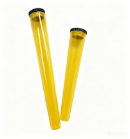 Tube de rangement en plastique PS de 110 mm, anti-odeur, à l'épreuve des enfants, pour cônes, flacons de voyage