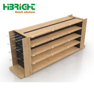 Diversified Latest Design Wooden Display Racks Retail Gondolas Supermarket Shelves For Sale