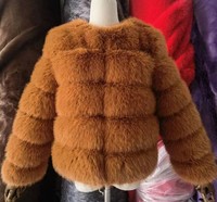 Manteau de Fourrure de Renard Véritable ou Imitation Direct Usine Vente en Gros pour Femme, Manteau Chaud d'Hiver