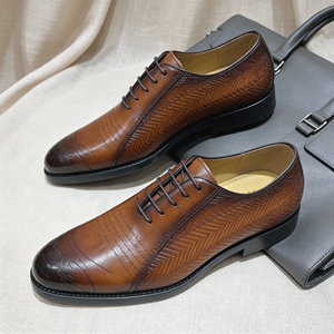 <span class=keywords><strong>Scarpe</strong></span> Oxford <span class=keywords><strong>da</strong></span> Uomo Comode e Traspiranti in Vera Pelle con Lacci per Matrimoni di Lusso e Occasioni Formali - Product Image 3