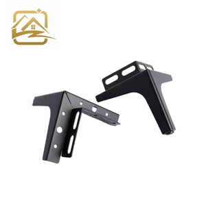 Factory Price 10cm/13cm/15cm/17cm Gold T-Shaped Angle Bracket Metal Furniture Legs for <b>Sofa</b> <b>Bed</b> Cabinet Dining Modern Heavy Duty - Product Image 1