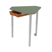 Mobilier scolaire, pupitre d'école, pupitre de classe de lycée, table en bois triangulaire réglable en hauteur, table et chaise mobiles pour étudiants