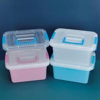 Bac de rangement en plastique PP pour jouets, organisateur de garde-robe domestique, conteneur à couvercles pour blocs de construction, chaussettes et linge, modèle 003, 80 pièces