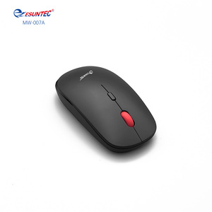 فأرة بصرية لاسلكية مزدوجة الوضع USB 2.4G+BT من Esuntec/OEM، مخصصة عالية الجودة مع عجلة مطاطية وتصميم مريح رباعي الأبعاد للاستخدام المكتبي - Product Image 3