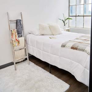 Decoração de casa de agricultura, montagem fácil, branca, lavado, rústica, 5ft, cobertor de madeira, escada - Product Image 4