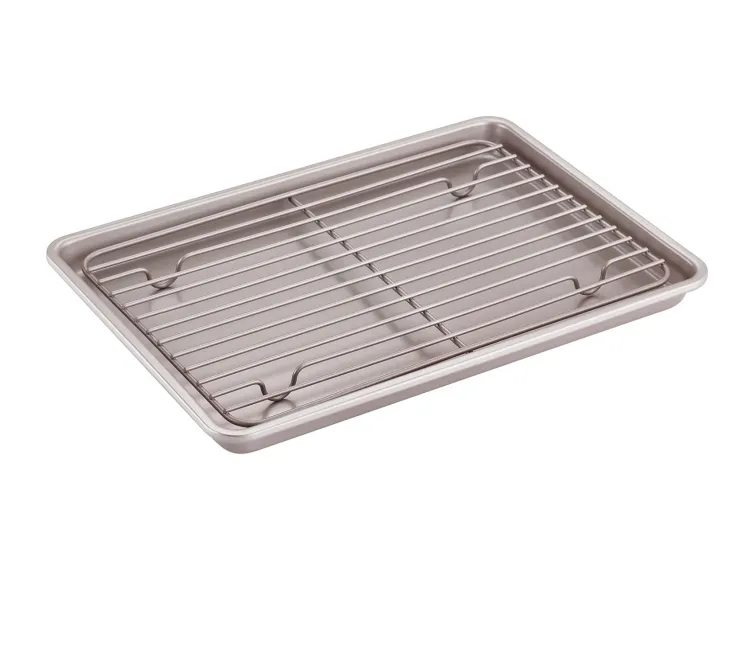 Custom High Quality 38.7x28.7x3cm Rectangle Carbon Steel Home Kitchen Non Stick Baking Pan Bakeware