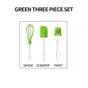 3Pcs Non-Stick <b>Silicone</b> Cream Scraper Bread Cake Butter Spatula Mixer Oil Brush With PP Handle Cake Spatula Kitchen <b>Baking</b> Tool - Product Image 1