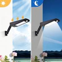 Applique murale solaire à détecteur de mouvement, angle réglable IP65, lampe de sécurité extérieure étanche pour jardin, rue et nuit, lampes solaires