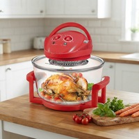 Friteuse à air multifonction en verre 12L, four halogène électrique 1500W, cuisinière à convection sans huile, rôtissage, cuisson, grillade, cuisson rapide et saine