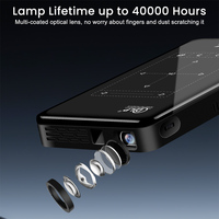 Proyektor Mini DLP Portabel P09-II dengan Baterai 4000mAh Terintegrasi, Android 14, AirPlay, Miracast untuk Perjalanan, Kemah, dan Film Luar Ruangan