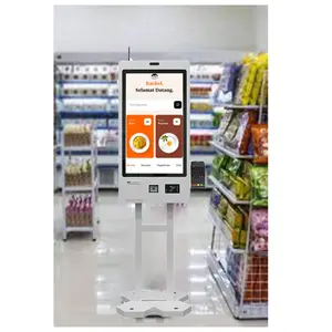 Crtly 21.5 "sipariş Kiosk dokunmatik ekran Kiosk makinesi için Self servis ödeme sipariş Kiosk Mc donald's/k fc/restoran