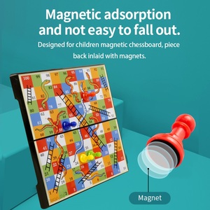 Échecs multifonctionnel <span class=keywords><strong>serpents</strong></span> <span class=keywords><strong>et</strong></span> <span class=keywords><strong>échelles</strong></span> jeux pour enfants dames Parent enfant jouets éducatifs magnétisme Serpentine - Product Image 5