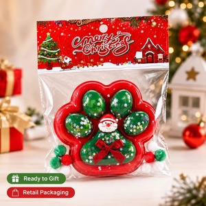 Giant Christmas <b>Cat</b> Paw <b>Squishy</b> Toy, Super Soft Sludge Texture Stress Relief Squeeze Fidget Vent Toy - Product Image 5