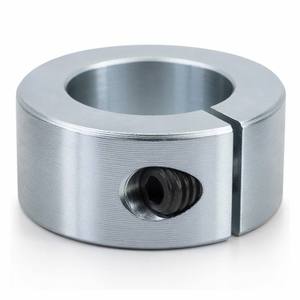 Collar de sujeción dividido de aleación de titanio mecanizado por CNC con tornillo lateral, zincado, con diámetro interior personalizado para bloqueo de eje, precisión por electroerosión por hilo - Product Image 1