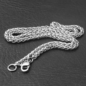 Collier unisexe en acier inoxydable avec <span class=keywords><strong>chaîne</strong></span> en bambou, accessoires de bijoux DIY, <span class=keywords><strong>chaîne</strong></span> de type quille européenne et américaine très vendue - Product Image 4