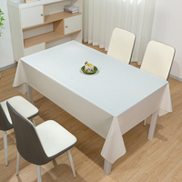 Nappe de table en plastique argentée RNPT, blanche, antidérapante, rectangulaire, imperméable, lavable, iridescente, de luxe, en PVC