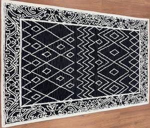 Tapis en laine à poils longs à motifs floraux, design moderne, doux, de qualité supérieure, pour salon, chambre à coucher, décoration élégante pour la maison, lavable - Product Image 2