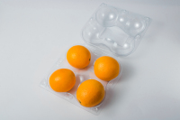 Menderin 4AP Custom Wegwerp 4-delige Fruit Transparante PET Plastic Doos Bulk Voedselveilig Drank Transparante Opslag Verpakking Rechthoekig