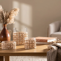 Support de tasse en jonc de mer naturel tressé, style bohème vintage, pour table, salon, toutes saisons, accessoire de vaisselle
