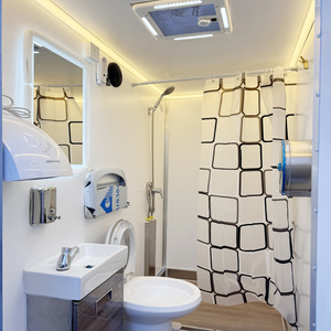 Luxury Customized <b>Shower</b> Restroom Mobile Luxury Bathroom Portable Toilet Trailer for Sale - Product Image 3