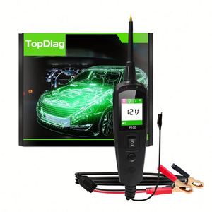 TOPDIAG P100 Testeur de circuit automobile, outil de diagnostic pour systèmes électriques de voitures et de camions avec câble de 2 mètres - Product Image 1