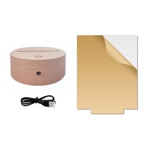 LED مصباح قواعد ل 3D Led ليلة ضوء ABS الاكريليك الأسود 3D LED مصباح ليلة ضوء اللمس قاعدة مع كابل يو اس بي و التحكم عن بعد - Product Image 2