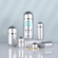 EN STOCK vitamines bouteilles en plastique peinture à l'huile balle forme supplément Capsule pilule distributeur avec bouchons 5cc 10cc 15cc 30cc 60cc