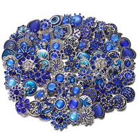 Haute Qualité Bijoux BRICOLAGE Cristal Strass Fleur 18mm 20mm Bouton Pression En Métal