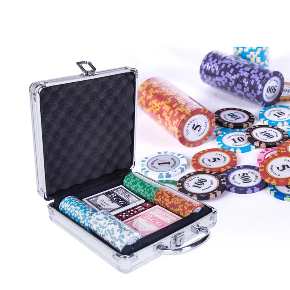 100 pz 13.5g sticker poker chips per adulti gioco del casinò set