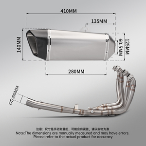 ท่อไอเสียแบบสลิปออนสำหรับ GSX-1300R <span class=keywords><strong>Gen3</strong></span> GSX1300R <span class=keywords><strong>Hayabusa</strong></span> 2021-2025 60มม. ทำจากสเตนเลสสตีล - Product Image 2
