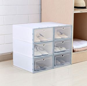 Caja de Zapatos Transparente Creativa de Plástico PP, Tipo Concha, a Prueba de Polvo - Product Image 2