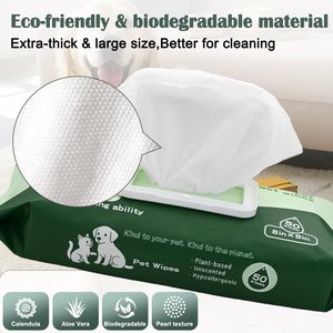 100 Toallitas Hipoalergénicas para Perros y Gatos - Biodegradables, Sin Fragancia, Desodorantes - Product Image 4