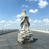 Statue en granit de Lao Tzu, ancêtre taoïste, sculpture de Laozi pour la décoration des temples, cours et jardins – Offre spéciale