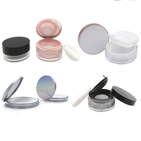 Pot à poudre rond et carré de 10g 20g, conteneur cosmétique avec tamis et miroir en vrac, 50 pièces