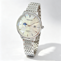 Montre mécanique automatique ultra-fine pour homme, 41 mm, grand cadran, phase de lune, calendrier, étanche, montre-bracelet pour homme d'affaires