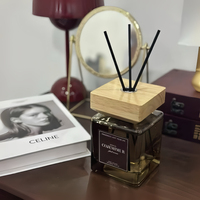 Coffret Cadeau Luxe Écologique Sans Alcool avec Diffuseur à Bâtonnets et Bougie Parfumée Lavande en Verre pour Maison et Voiture