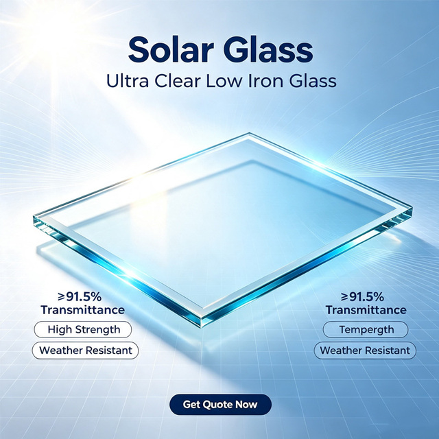 Anti Reflective Low Iron Solar Glass Tempered Photovoltaic Glass for Agricultural Greenhouse Solar Panel