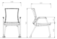Chaise de bureau moderne en maille GS-G1806C Table de chaise de conférence de visiteur de réception mobile à 4 pieds pour salle à manger et hôtel pour l'école
