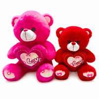 Ours en peluche rouge super doux, cadeau anti-stress pour la fête des mères, anniversaire, Saint-Valentin