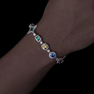 Joyería de Hip Hop de alta calidad, collar de diamante helado de estrella de moda, collar de cadena de latón de 10mm de circón Multicolor para regalo de mujer - Product Image 3
